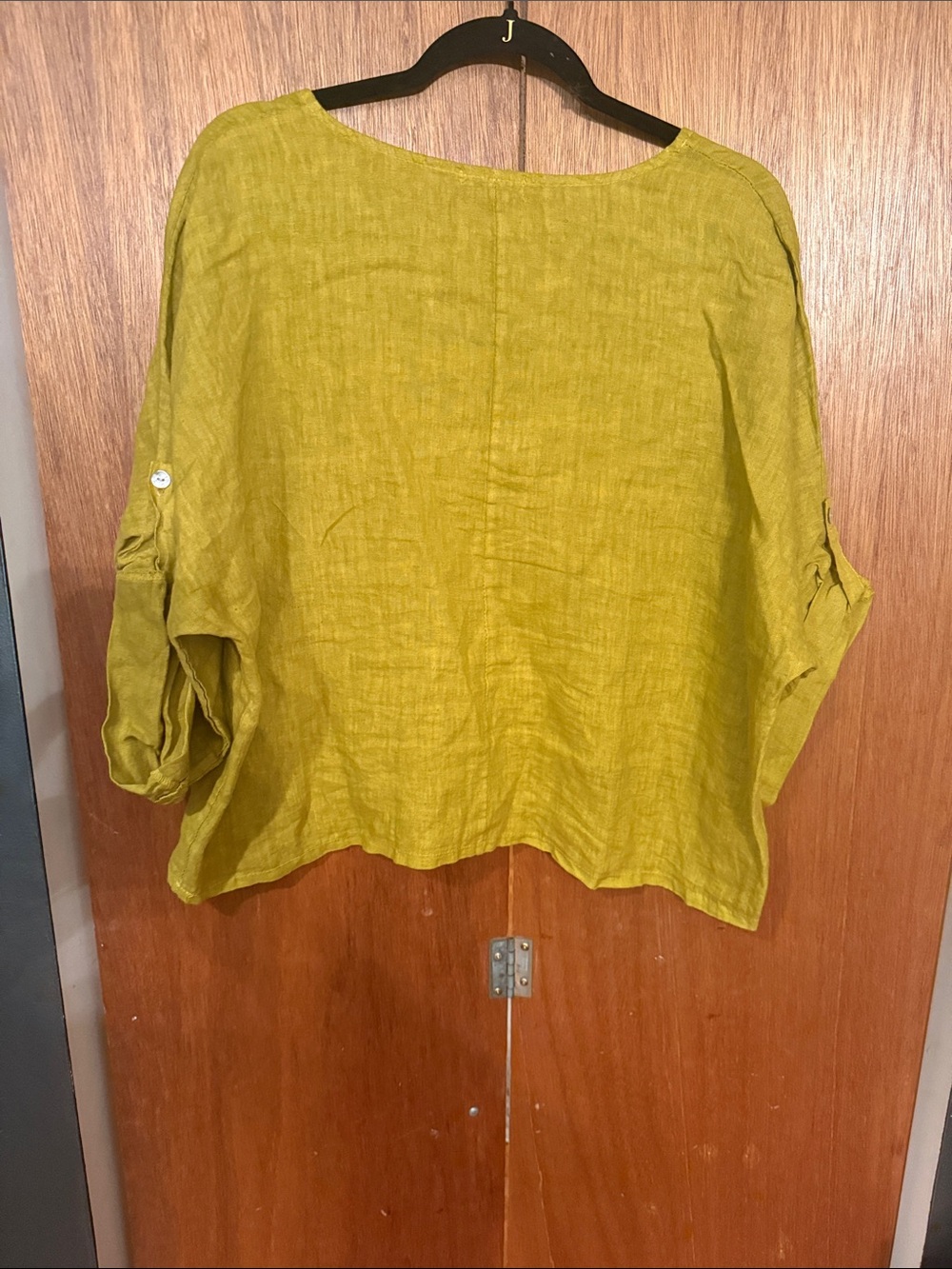 Relaxed Scoop Neck Tunic in Olive-Green - Picture 3 of 3